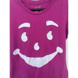Kool-Aid Smiley Face Retro Style T-Shirt Kids M(7-8) Pink Graphic Tee Licensed